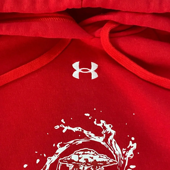 LAST CHANCE! Under Armour Red Hoodie Edmondson-Westside Swimming - Picture 3 of 4
